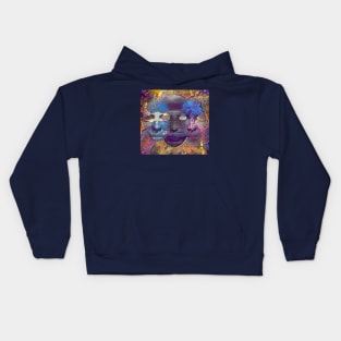 Masks in colorful magical space Kids Hoodie